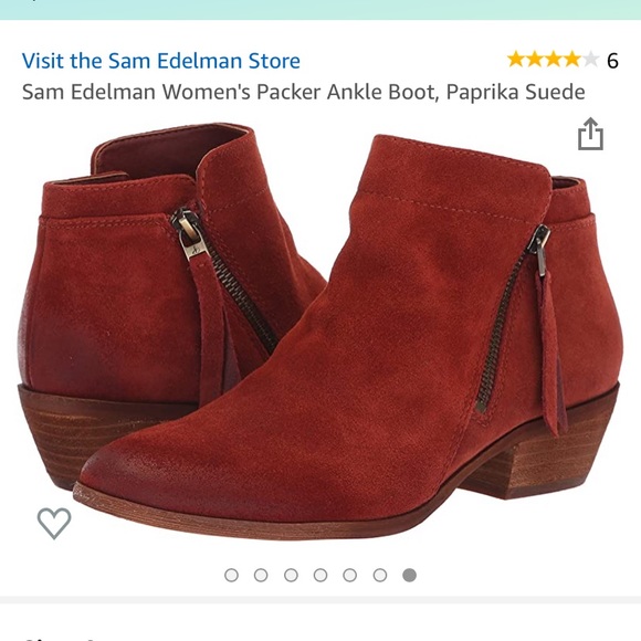 Sam Edelman Packer ankle boots booties Paprika 7